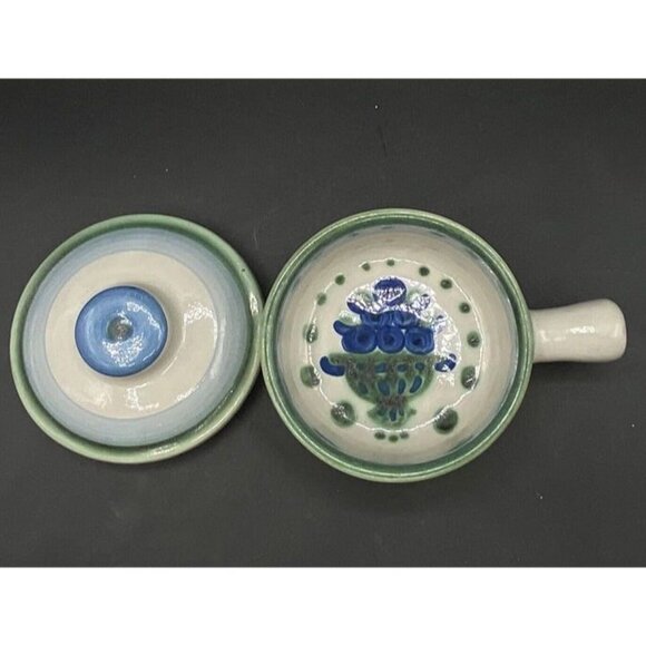 M A Hadley Blueberries Porringer Handled Soup Bowl with Lid - Picture 1 of 10